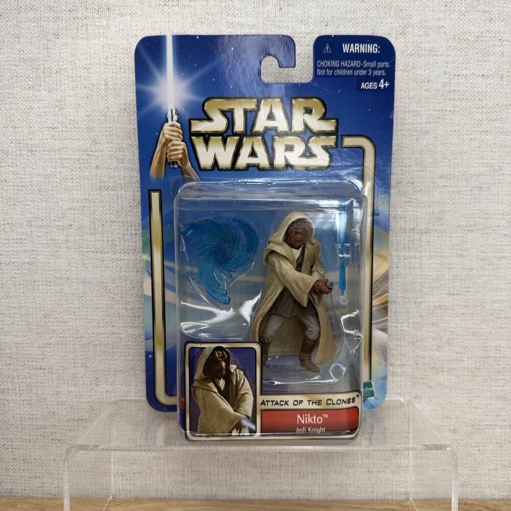 Star Wars Attack of the Clones Nikto Jedi Knight 3.75" Figure 2002 Hasbro New